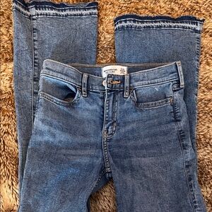 Abercrombie & Fitch high rise flare Blue Jeans